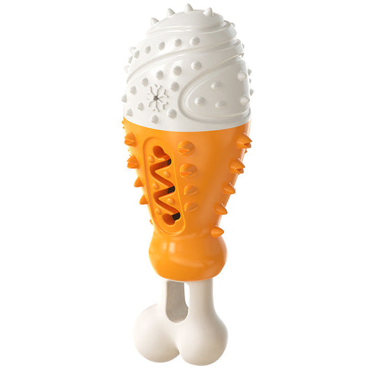Multifunctional Dog Toy with Cooling Dental Care Floating Features Orange