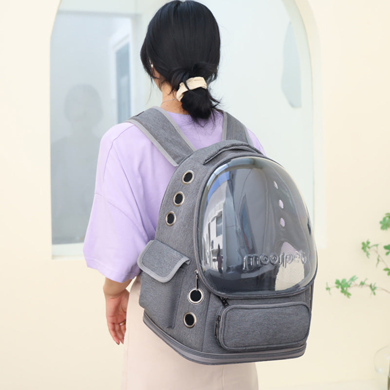 Spacious Pet Carrier With Ventilation System & Water Resistant Design(Grey)