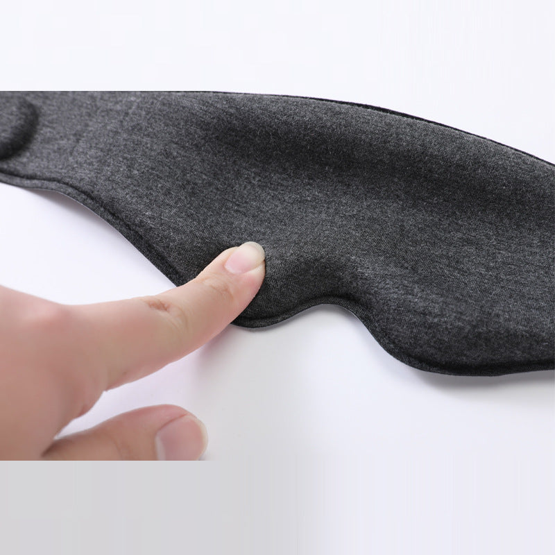 2Pcs 3D Contour Blackout Sleep Mask - Ergonomic Eye Provides Total Darkness And Comfortable Adjustable Strap(Black)