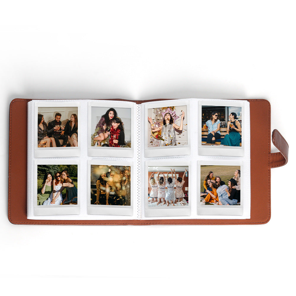 Pu Leather Instant Photo Album Holds 288 Photos Compatible With Instax Square & Mini Films(Blue)