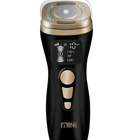 3 In 1 Facial Firming & Anti Wrinkle Device With Hifu Rf Ems Technology(Black)