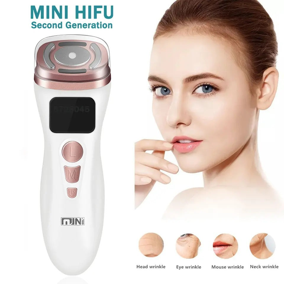 3 In 1 Facial Firming & Anti Wrinkle Device With Hifu Rf Ems Technology(Black)