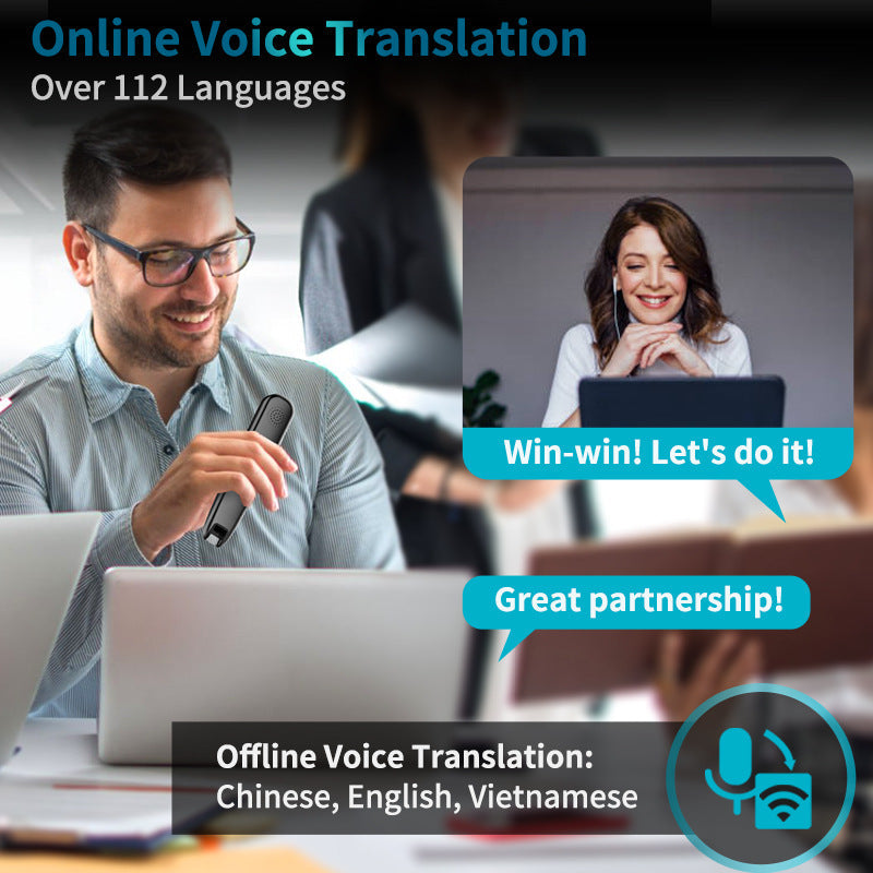 Smart Ai Scan & Voice Translator Pen 112+ Languages Offline Mode Hd Touchscreen Dictionary(Black)