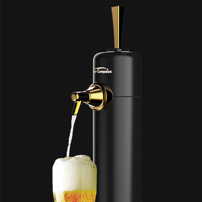 Ultrasonic Beer Foam Creator & Dispenser Portable Tap For Canned Bottled With Cooling System(Black)