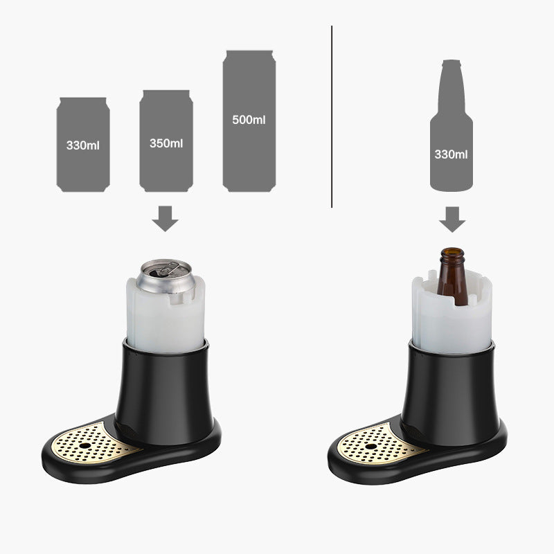 Ultrasonic Beer Foam Creator & Dispenser Portable Tap For Canned Bottled With Cooling System(Black)