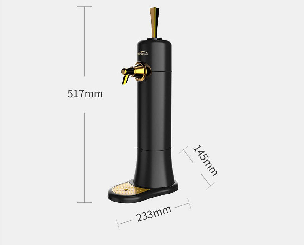 Ultrasonic Beer Foam Creator & Dispenser Portable Tap For Canned Bottled With Cooling System(Black)