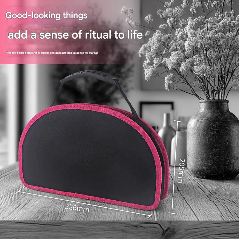 63 Piece Essential Home Repair Tool Kit With Portable Zipper Case(Pink)