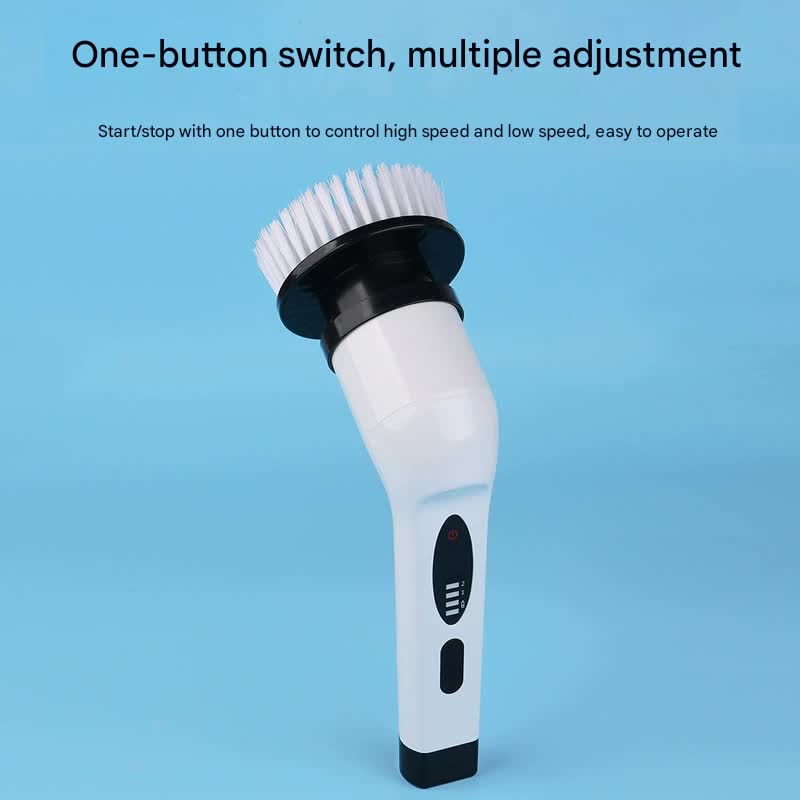 9 In 1 Multifunctional Cordless Electric Spin Scrubber With Adjustable Extension Handle(White)