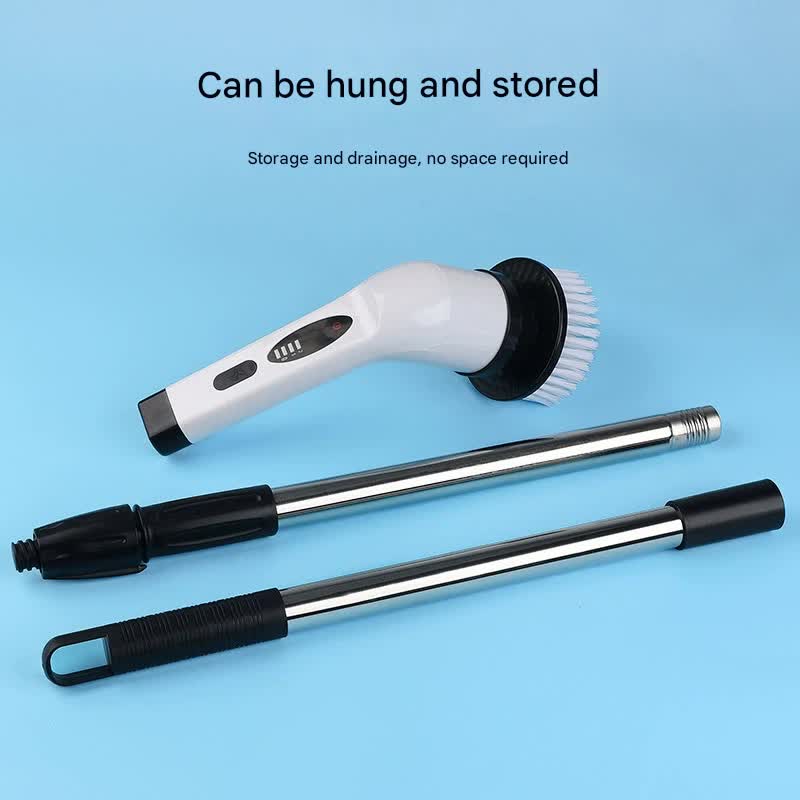 9 In 1 Multifunctional Cordless Electric Spin Scrubber With Adjustable Extension Handle(White)