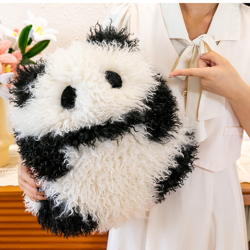 Super Soft Animal Sphere Plush Pillow 38Cm Decorative Throw Cushion For Sofa & Bed(Panda)