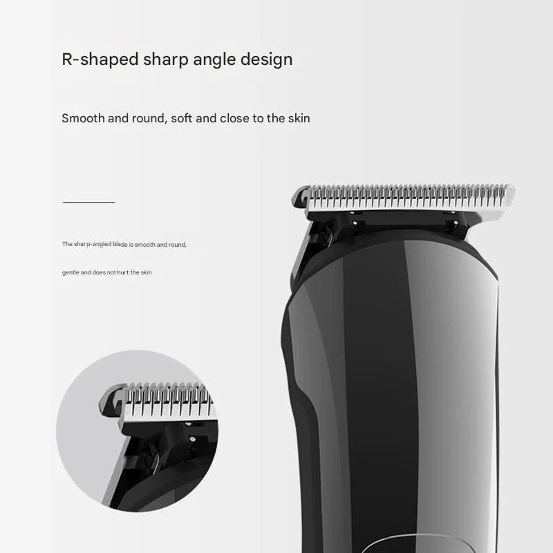 All In One Professional Men's Grooming Kit Ipx7 Waterproof Hair Clipper & Beard Trimmer With Led Display(Grey)