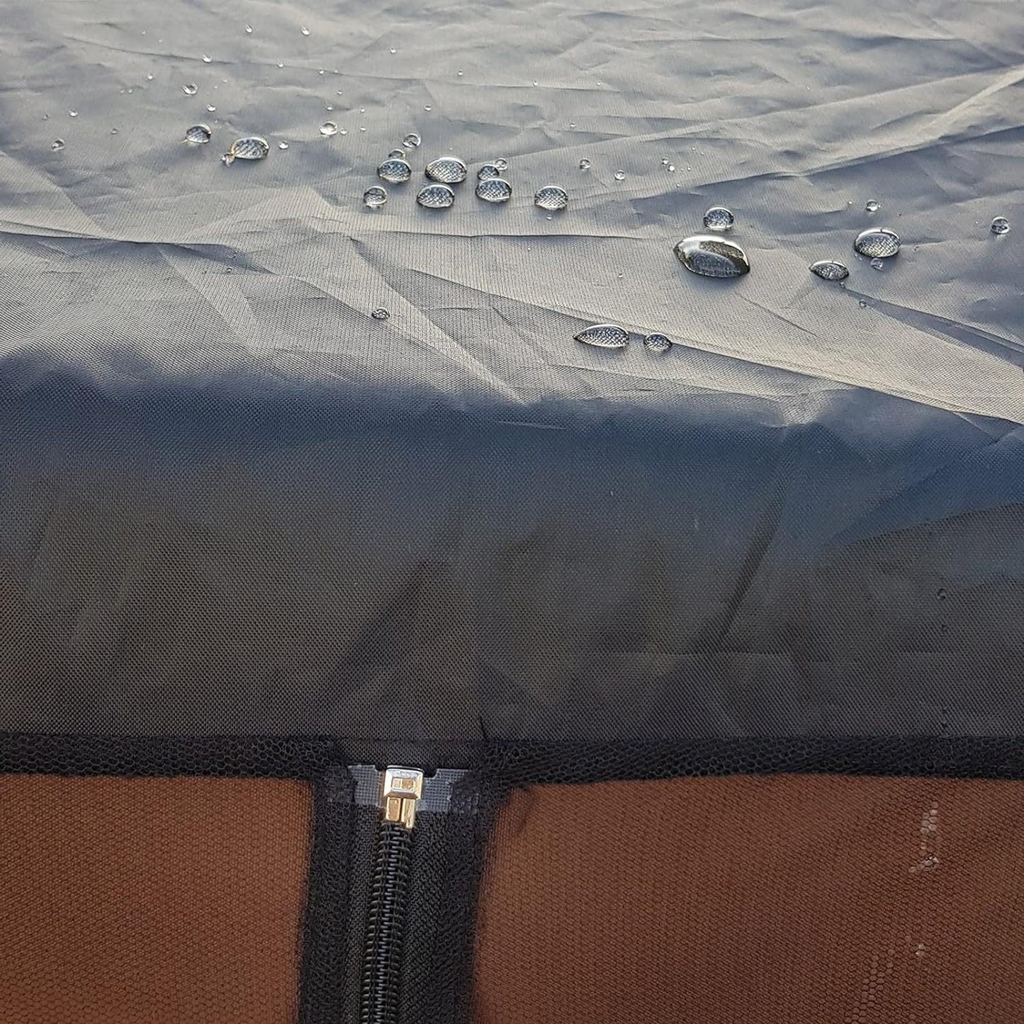 Outdoor Chair Cover With Mosquito Net & Sun Canopy Uv Water Resistant Shelter For Camping Fishing(Black 185*125*205Cm)