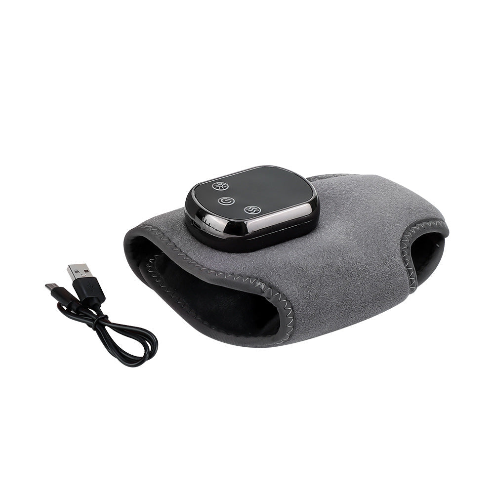 Rechargeable Electric Heating Ankle Brace With Vibration Massage 5 Levels & 3 Modes(Grey)