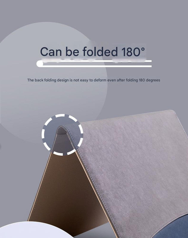 A4 Pu Leather Business Portfolio With Ring Binder Calculator & 40 Sleeves(Grey And Black)