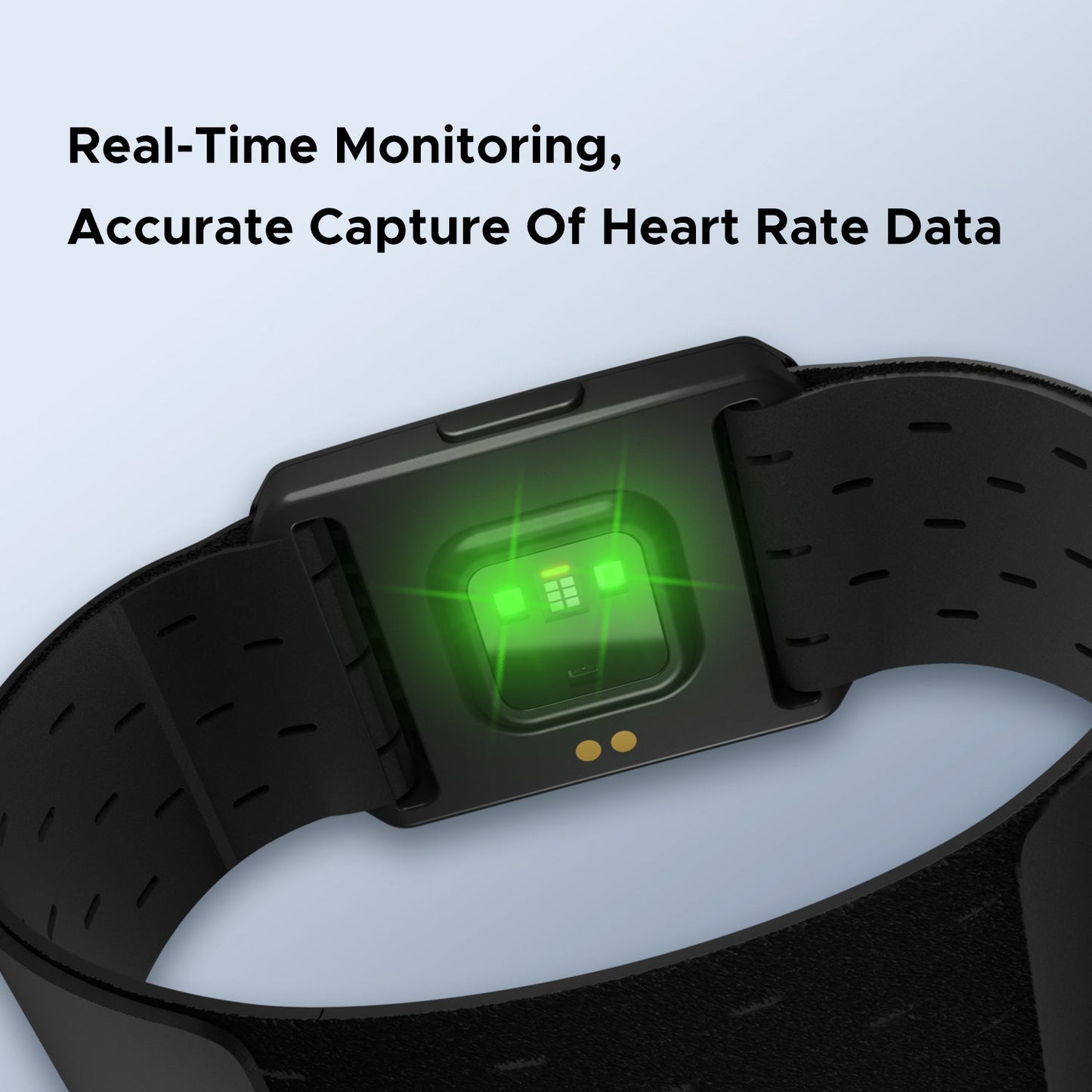 Optical Armband Heart Rate Monitor - Bluetooth & Ant+ Dual Protocol Ip67 Waterproof For Fitness Training(Black)