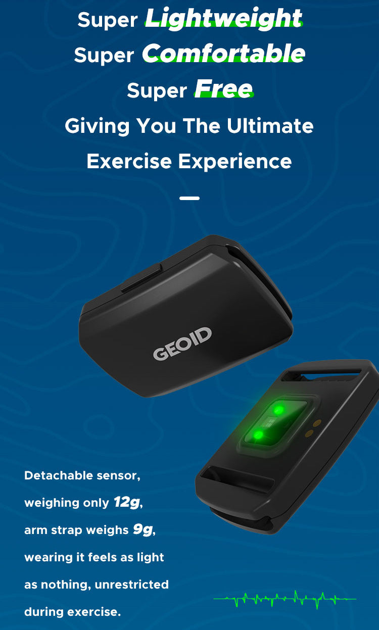 Optical Armband Heart Rate Monitor - Bluetooth & Ant+ Dual Protocol Ip67 Waterproof For Fitness Training(Black)