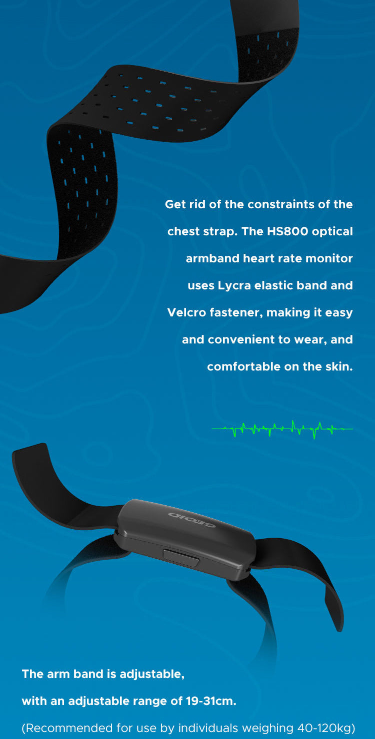 Optical Armband Heart Rate Monitor - Bluetooth & Ant+ Dual Protocol Ip67 Waterproof For Fitness Training(Black)
