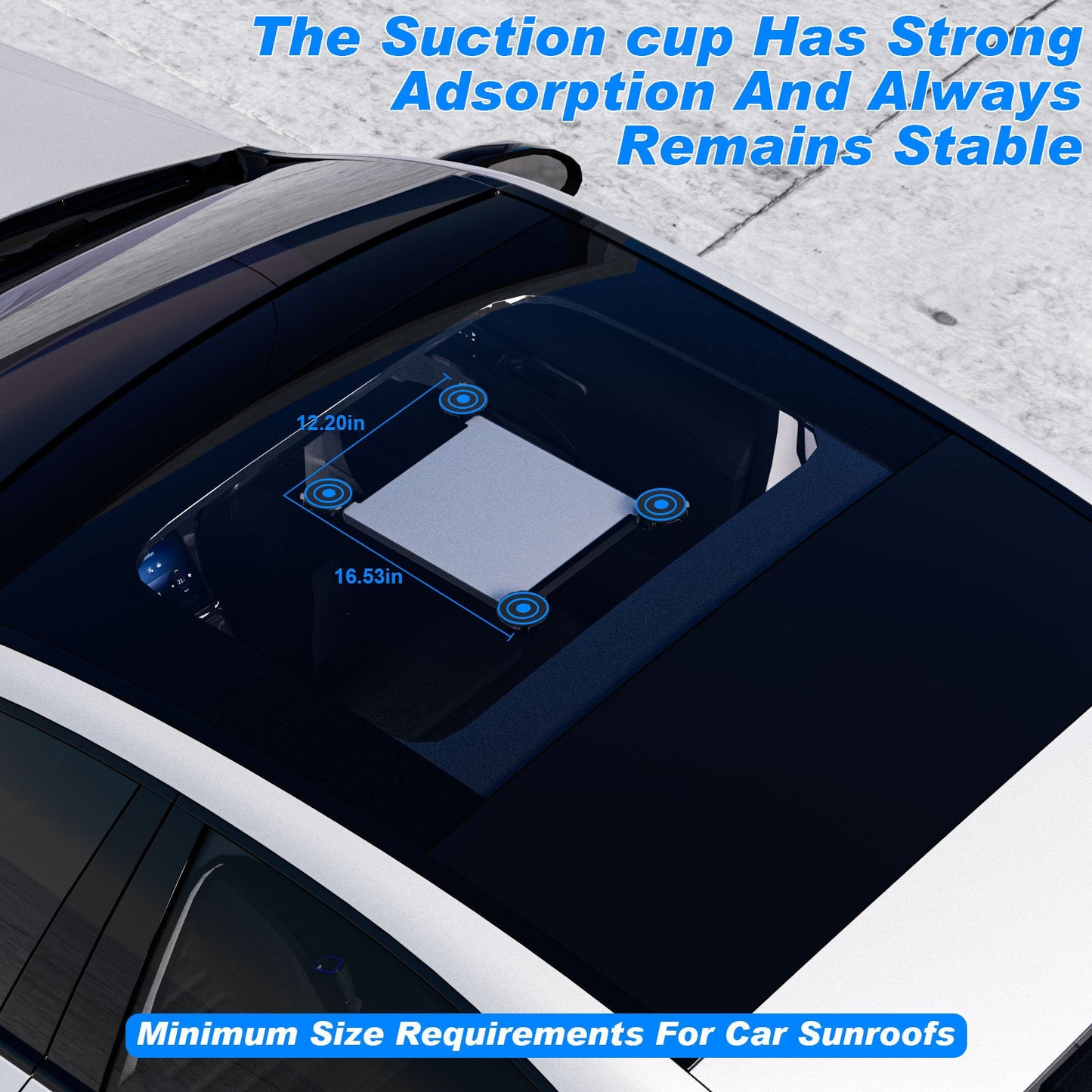 White And Black Heavy Duty Suction Cup Mount For Starlink Mini All Weather Car Rv & Boat Bracket