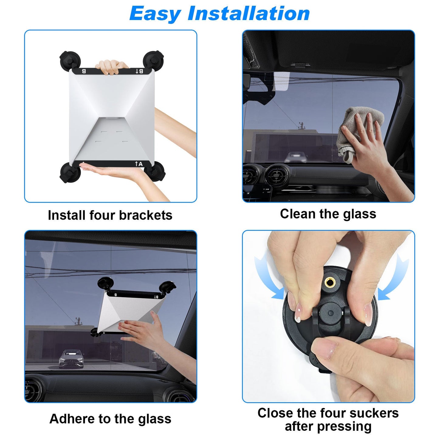 White And Black Heavy Duty Suction Cup Mount For Starlink Mini All Weather Car Rv & Boat Bracket