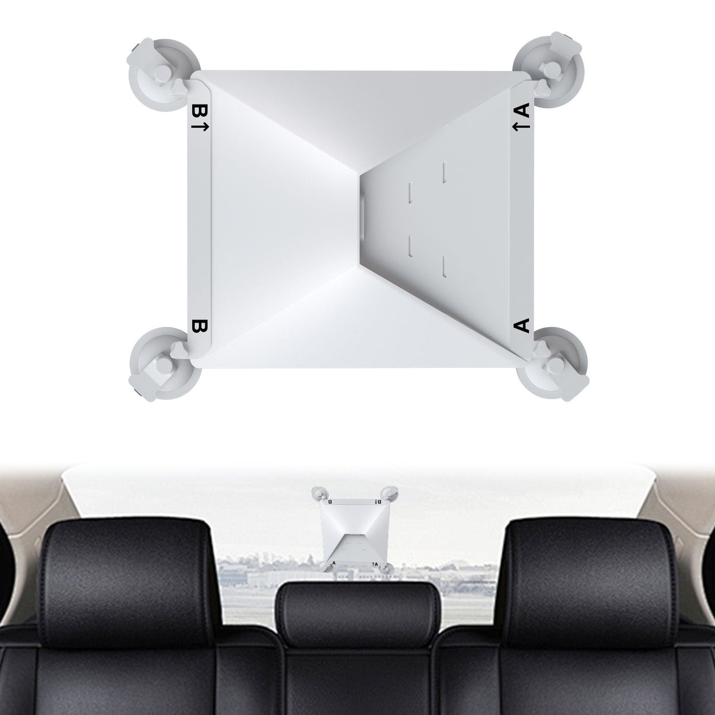 White Heavy Duty Suction Cup Mount For Starlink Mini All Weather Car Rv & Boat Bracket