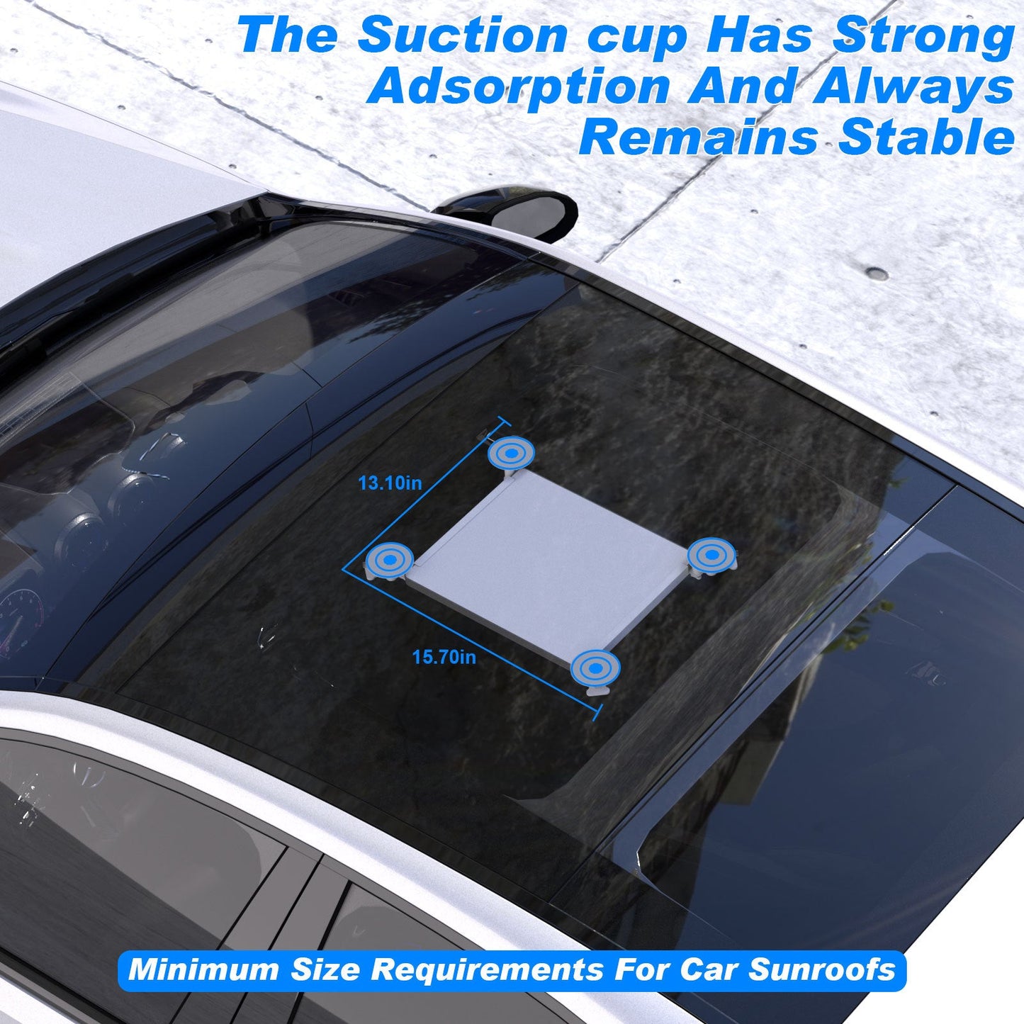 White Heavy Duty Suction Cup Mount For Starlink Mini All Weather Car Rv & Boat Bracket