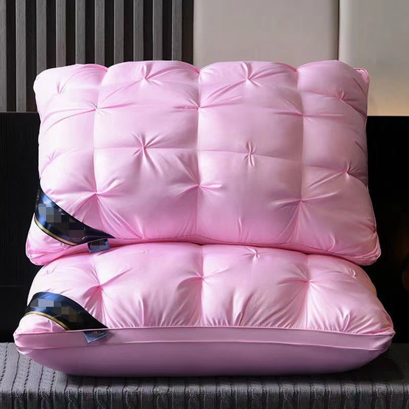 Pink Luxury Adjustable Bed Pillow Set (2-Pack) Hotel Quality Down Alternative For Ultimate Neck Support & Comfort