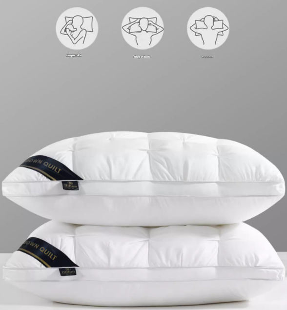 Pink Luxury Adjustable Bed Pillow Set (2-Pack) Hotel Quality Down Alternative For Ultimate Neck Support & Comfort