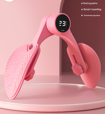 Pink Smart Kegel & Thigh Master With Counter Adjustable Pelvic Floor Strengthening Device For Women Inner Glute Toner