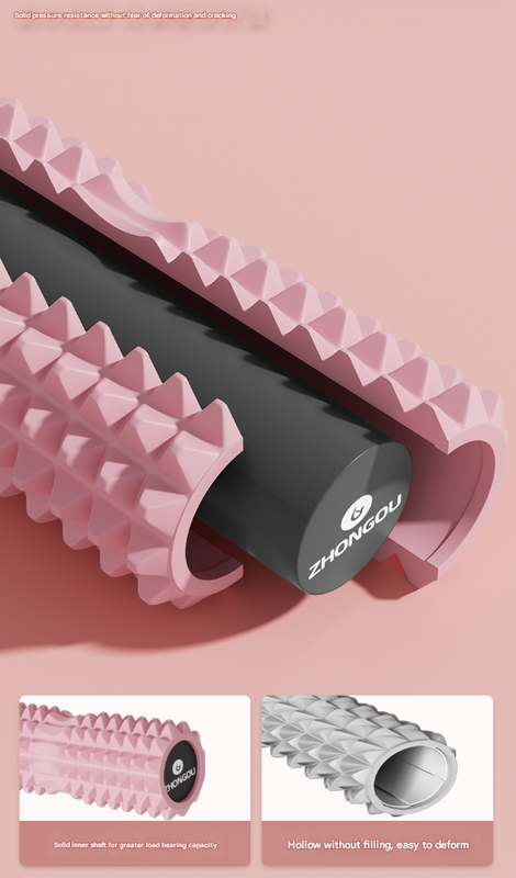 Blue High Density 3D Trigger Point Foam Roller Solid Core Massager For Deep Tissue Muscle Recovery & Yoga