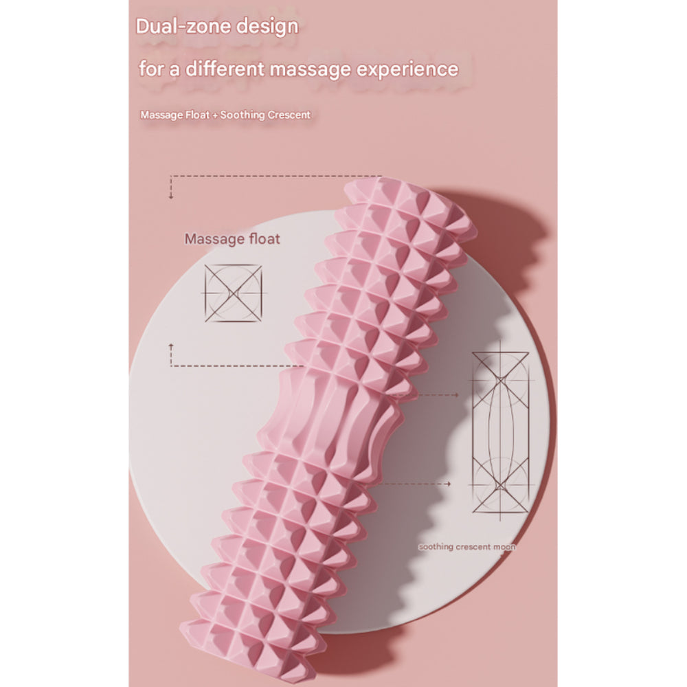 Blue High Density 3D Trigger Point Foam Roller Solid Core Massager For Deep Tissue Muscle Recovery & Yoga