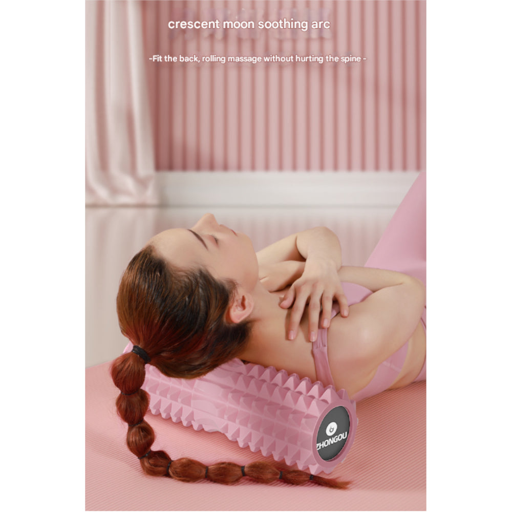 Blue High Density 3D Trigger Point Foam Roller Solid Core Massager For Deep Tissue Muscle Recovery & Yoga