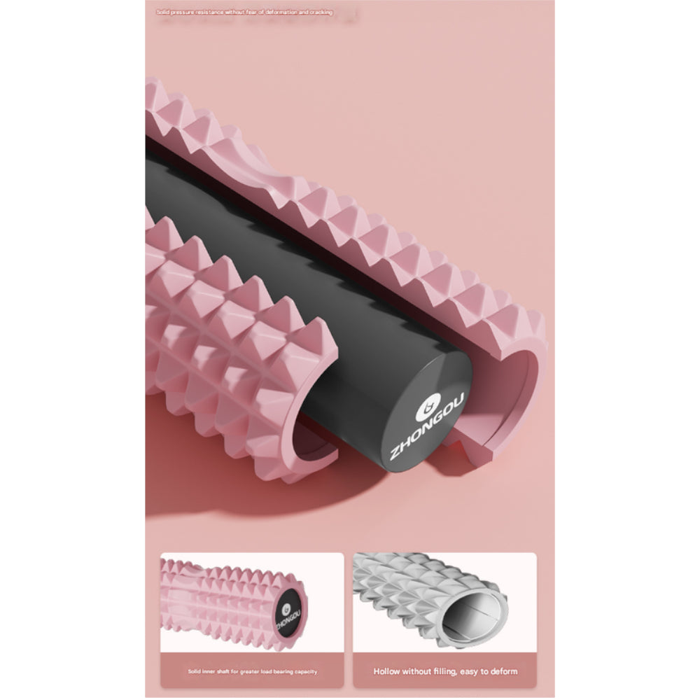 Blue High Density 3D Trigger Point Foam Roller Solid Core Massager For Deep Tissue Muscle Recovery & Yoga