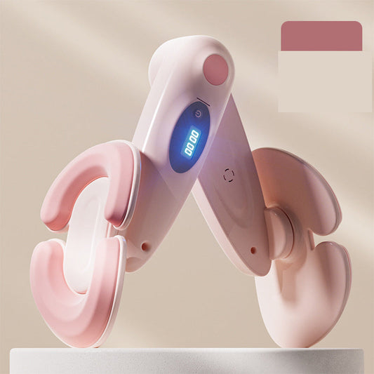 Pink Smart Kegel & Thigh Master With Digital Counter Adjustable Pelvic Floor Trainer For Women's Home Workout