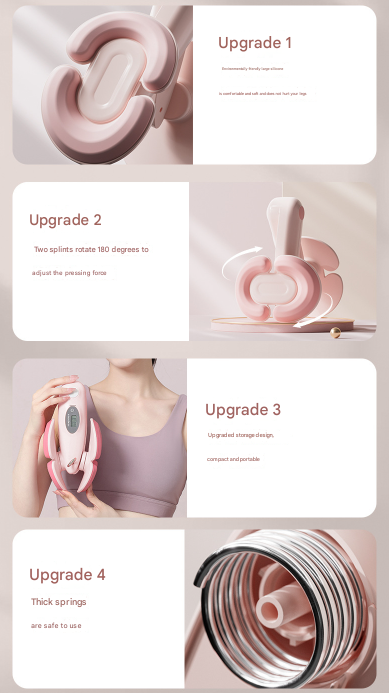 Pink Smart Kegel & Thigh Master With Digital Counter Adjustable Pelvic Floor Trainer For Women's Home Workout