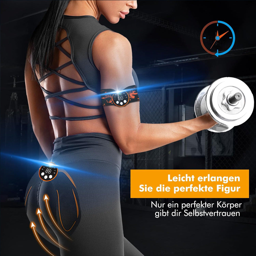 Black And Blue Ultimate Ems Muscle Stimulator Kit Usb Rechargeable Abdominal & Full Body Toner For Abs Arms Glutes
