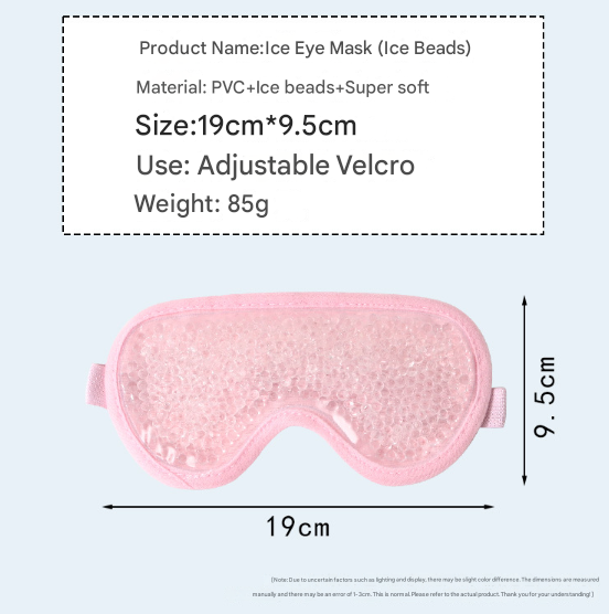 Pink Reusable Cooling Gel Bead Face Mask And Eye Set Soothing Therapy For Puffy Eyes Headaches Facial Relaxation