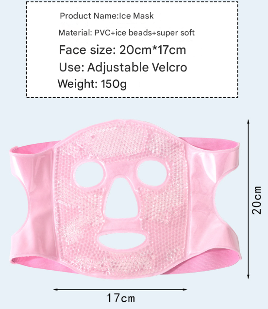 Blue Reusable Cooling Gel Bead Face Mask And Eye Set Soothing Therapy For Puffy Eyes Headaches Facial Relaxation