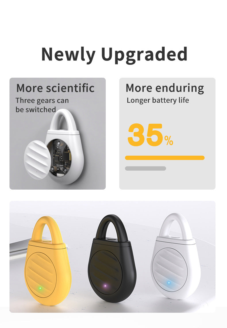 2 Pcs Yellow Portable Ultrasonic Pest Repeller Rechargeable Mosquito & Bird Repellent Device | 3 Mode For Indoor Outdoor