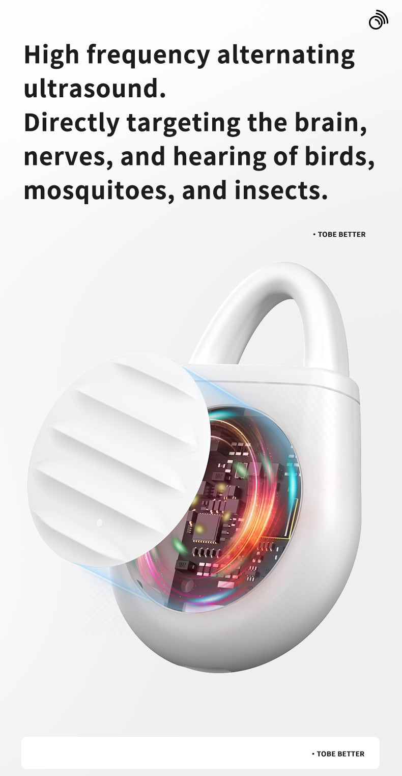 2 Pcs Yellow Portable Ultrasonic Pest Repeller Rechargeable Mosquito & Bird Repellent Device | 3 Mode For Indoor Outdoor
