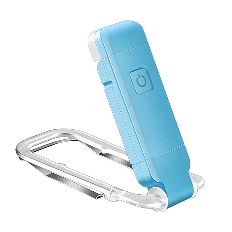 2 Pcs Blue Usb Rechargeable Clip On Led Book Light 3 Color Modes & Dimmable Brightness For Eye Caring Reading