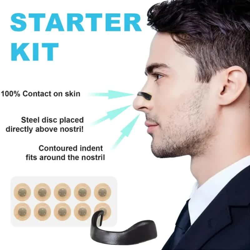 Black Round Anti Snoring Patch Set (30 Pairs Of Patches) Magnetic Nasal Dilator Kit For Relief Reusable Multi Size Sleep