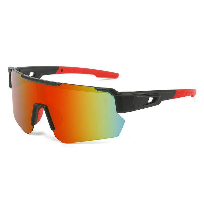 Black Temples And Orange Lenses Unisex Sport Cycling Sunglasses Lightweight Wraparound Eyewear For Running & Outdoor Act