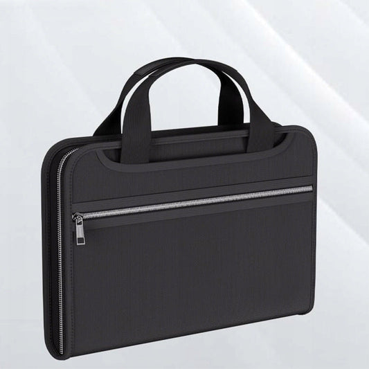 Fireproof & Waterproof Expanding File Folder Organizer With Zipper Large Capacity Document Safe Bag(Silver Handle Model)