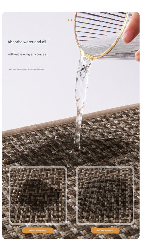Absorbent & Dirt Resistant Woven Kitchen Mat Non Slip Runner Rug For Home(Style Red)