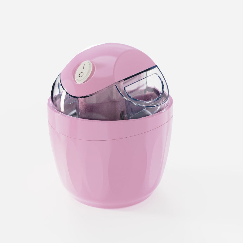 Pink 500Ml Compact Electric Ice Cream Maker Portable Quick Iced Drink Bucket & Soft Serve Machine With Rapid 15 Min Free