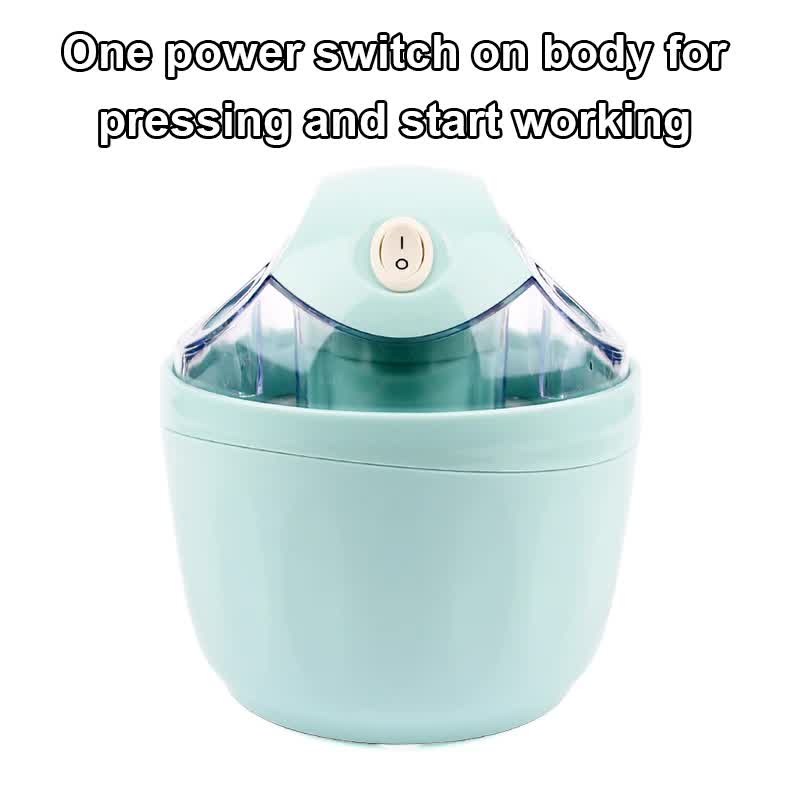 Pink 500Ml Compact Electric Ice Cream Maker Portable Quick Iced Drink Bucket & Soft Serve Machine With Rapid 15 Min Free