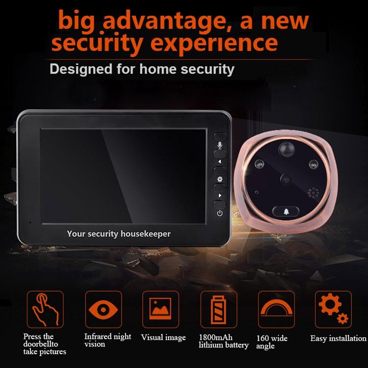 Smart Doorbell With 4.3 Inch Display And Motion Detection