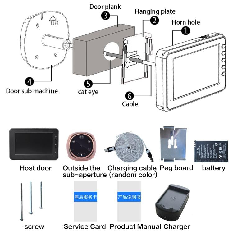 Smart Doorbell With 4.3 Inch Display And Motion Detection
