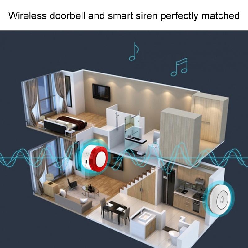 Anti Theft Wireless Doorbell Button Alarm For Smart Home Security