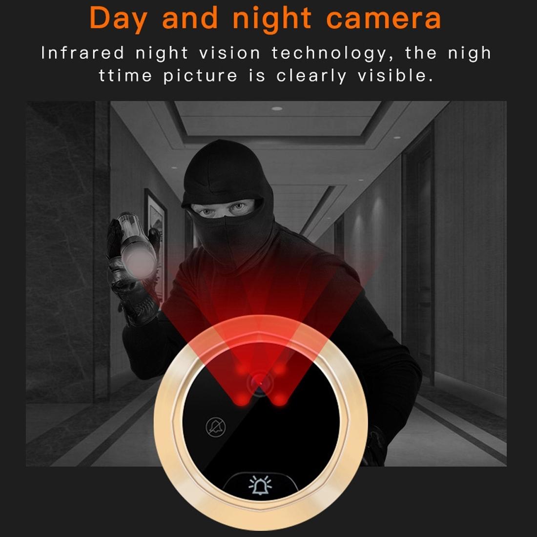 Smart Wifi Video Doorbell With Night Vision Motion Detection Message & Multi Languages 32Gb Tf Card